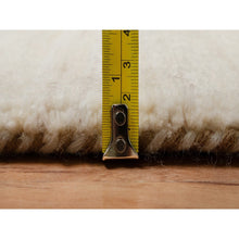 Load image into Gallery viewer, 2&#39;x3&#39; Bone White, Thick And Plush, Modern, Plain Design, Lori Buft Gabbeh, Pure Wool, Hand Knotted, Mat, Oriental Rug FWR547770