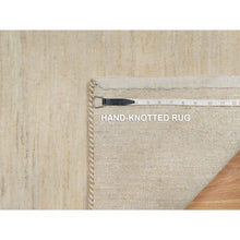 Load image into Gallery viewer, 2&#39;x3&#39; Bone White, Thick And Plush, Modern, Plain Design, Lori Buft Gabbeh, Pure Wool, Hand Knotted, Mat, Oriental Rug FWR547770