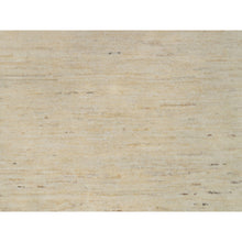Load image into Gallery viewer, 5&#39;x5&#39; Linen White, Hand Knotted, Modern, Plain Design, Lori Buft Gabbeh, Thick and Plush, Pure Wool, Round, Oriental Rug FWR547776