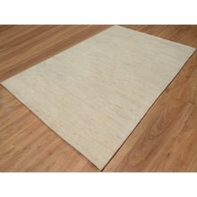Load image into Gallery viewer, 6&#39;3&quot;x9&#39;9&quot; Parchment White, Modern, Plain Design, Lori Buft Gabbeh, Thick And Plush, Pure Wool, Hand Knotted, Oriental Rug FWR547782