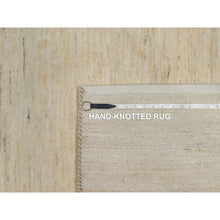 Load image into Gallery viewer, 6&#39;3&quot;x9&#39;9&quot; Parchment White, Modern, Plain Design, Lori Buft Gabbeh, Thick And Plush, Pure Wool, Hand Knotted, Oriental Rug FWR547782
