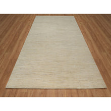 Load image into Gallery viewer, 6&#39;x11&#39;10&quot; Swan White, Pure Wool, Modern, Plain Design, Lori Buft Gabbeh, Thick And Plush, Hand Knotted, Gallery Size, Wide Runner, Oriental Rug FWR547788