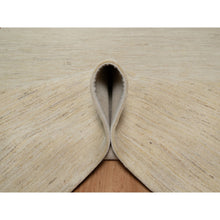 Load image into Gallery viewer, 6&#39;x11&#39;10&quot; Swan White, Pure Wool, Modern, Plain Design, Lori Buft Gabbeh, Thick And Plush, Hand Knotted, Gallery Size, Wide Runner, Oriental Rug FWR547788