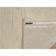 Load image into Gallery viewer, 2&#39;4&quot;x11&#39;6&quot; Linen White, Plain Design, Lori Buft Gabbeh, Modern, Thick And Plush, Pure Wool, Hand Knotted, Runner, Oriental Rug FWR547800