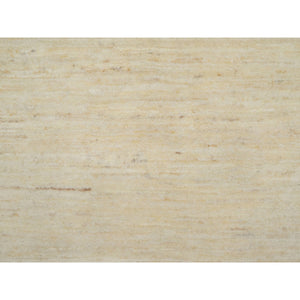 2'4"x11'5" Parchment White, Thick And Plush, Modern, Plain Design, Lori Buft Gabbeh, Pure Wool, Hand Knotted, Runner, Oriental Rug FWR547806
