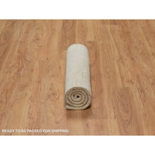 Load image into Gallery viewer, 2&#39;4&quot;x11&#39;5&quot; Parchment White, Thick And Plush, Modern, Plain Design, Lori Buft Gabbeh, Pure Wool, Hand Knotted, Runner, Oriental Rug FWR547806