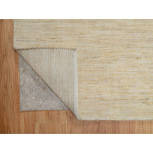 6'4"x9'9" Swan White, Modern, Plain Design, Lori Buft Gabbeh, Thick And Plush, Pure Wool, Hand Knotted, Oriental Rug FWR547812