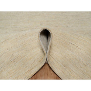 6'4"x9'9" Swan White, Modern, Plain Design, Lori Buft Gabbeh, Thick And Plush, Pure Wool, Hand Knotted, Oriental Rug FWR547812