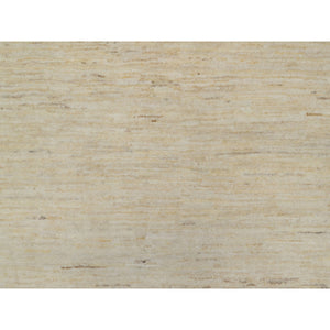 6'4"x9'9" Swan White, Modern, Plain Design, Lori Buft Gabbeh, Thick And Plush, Pure Wool, Hand Knotted, Oriental Rug FWR547812