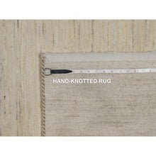 Load image into Gallery viewer, 7&#39;1&quot;x7&#39;1&quot; Linen White, Hand Knotted, Modern, Plain Design, Lori Buft Gabbeh, Thick And Plush, Pure Wool, Square, Oriental Rug FWR547818