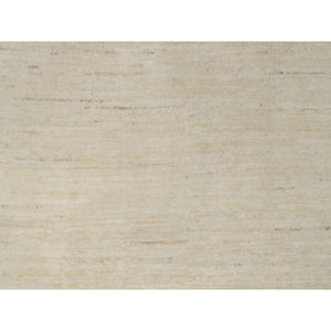 2'8"x16' Bone White, Lori Buft Gabbeh, Modern, Plain Design, Thick and Plush, Pure Wool, Hand Knotted, XL Runner, Oriental Rug FWR547824
