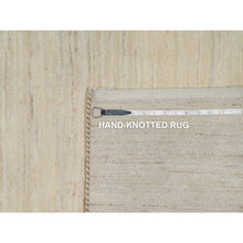 Load image into Gallery viewer, 2&#39;8&quot;x16&#39; Bone White, Lori Buft Gabbeh, Modern, Plain Design, Thick and Plush, Pure Wool, Hand Knotted, XL Runner, Oriental Rug FWR547824