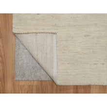 Load image into Gallery viewer, 2&#39;6&quot;x17&#39;8&quot; Chiffon White, Pure Wool, Modern, Plain Design, Lori Buft Gabbeh, Thick and Plush, Hand Knotted, XL Runner, Oriental Rug FWR547830
