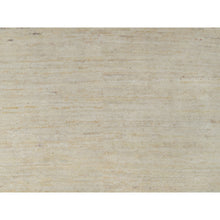 Load image into Gallery viewer, 2&#39;6&quot;x17&#39;8&quot; Chiffon White, Pure Wool, Modern, Plain Design, Lori Buft Gabbeh, Thick and Plush, Hand Knotted, XL Runner, Oriental Rug FWR547830