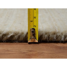 Load image into Gallery viewer, 2&#39;6&quot;x17&#39;8&quot; Chiffon White, Pure Wool, Modern, Plain Design, Lori Buft Gabbeh, Thick and Plush, Hand Knotted, XL Runner, Oriental Rug FWR547830