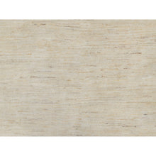 Load image into Gallery viewer, 11&#39;4&quot;x11&#39;4&quot; Parchment White, Hand Knotted, Modern, Plain Design, Lori Buft Gabbeh, Thick and Plush, Pure Wool, Round, Oriental Rug FWR547836