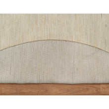 Load image into Gallery viewer, 9&#39;10&quot;x9&#39;10&quot; Bone White, Thick And Plush, Modern, Plain Design, Lori Buft Gabbeh, Pure Wool, Hand Knotted, Round, Oriental Rug FWR547842