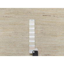 Load image into Gallery viewer, 9&#39;10&quot;x9&#39;10&quot; Bone White, Thick And Plush, Modern, Plain Design, Lori Buft Gabbeh, Pure Wool, Hand Knotted, Round, Oriental Rug FWR547842