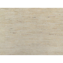 Load image into Gallery viewer, 9&#39;10&quot;x9&#39;10&quot; Bone White, Thick and Plush, Modern, Plain Design, Lori Buft Gabbeh, Pure Wool, Hand Knotted, Round, Oriental Rug FWR547842