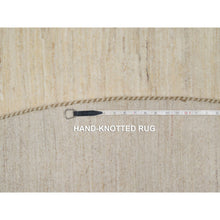 Load image into Gallery viewer, 9&#39;10&quot;x9&#39;10&quot; Bone White, Thick And Plush, Modern, Plain Design, Lori Buft Gabbeh, Pure Wool, Hand Knotted, Round, Oriental Rug FWR547842