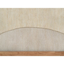 Load image into Gallery viewer, 7&#39;9&quot;x7&#39;9&quot; Linen White, Pure Wool, Modern, Plain Design, Lori Buft Gabbeh, Thick And Plush, Hand Knotted, Round, Oriental Rug FWR547848