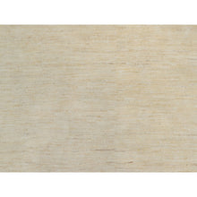 Load image into Gallery viewer, 7&#39;9&quot;x7&#39;9&quot; Linen White, Pure Wool, Modern, Plain Design, Lori Buft Gabbeh, Thick And Plush, Hand Knotted, Round, Oriental Rug FWR547848