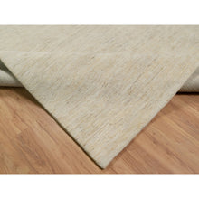 Load image into Gallery viewer, 8&#39;1&quot;x15&#39;10&quot; Swan White, Modern, Plain Design, Lori Buft Gabbeh, Thick and Plush, Pure Wool, Hand Knotted, Gallery Size, Wide Runner, Oriental Rug FWR547854