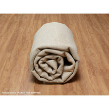 Load image into Gallery viewer, 8&#39;1&quot;x15&#39;10&quot; Swan White, Modern, Plain Design, Lori Buft Gabbeh, Thick and Plush, Pure Wool, Hand Knotted, Gallery Size, Wide Runner, Oriental Rug FWR547854