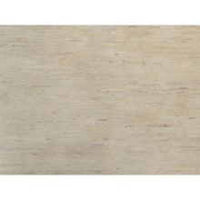 Load image into Gallery viewer, 9&#39;x9&#39; Parchment White, Hand Knotted, Lori Buft Gabbeh, Modern, Plain Design, Thick and Plush, Pure Wool, Round, Oriental Rug FWR547860