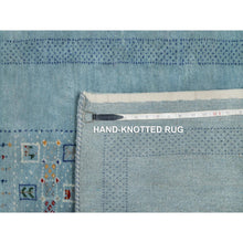 Load image into Gallery viewer, 3&#39;x5&#39;6&quot; Stone Blue, Lori Buft Gabbeh With Small Animal Figurines, Modern, Thick And Plush, 100% Wool, Hand Knotted, Oriental Rug FWR547866