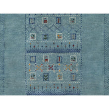 Load image into Gallery viewer, 3&#39;x5&#39;4&quot; Sapphire Blue, Modern, Lori Buft Gabbeh With Small Animal Figurines, Thick And Plush, Pure Wool, Hand Knotted, Oriental Rug FWR547872