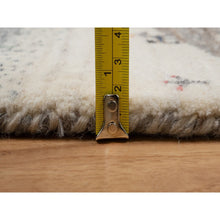 Load image into Gallery viewer, 2&#39;6&quot;x9&#39;10&quot; Chiffon White, Modern, Lori Buft Gabbeh with Small Animal Figurines, Hills Design, Thick and Plush, 100% Wool, Hand Knotted, Runner, Oriental Rug FWR547902