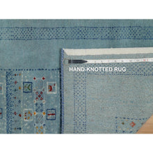 Load image into Gallery viewer, 2&#39;3&quot;x4&#39;5&quot; Cerulean Blue, Thick And Plush, Lori Buft Gabbeh With Small Animal Figurines, Modern, 100% Wool, Hand Knotted, Mat, Oriental Rug FWR547914