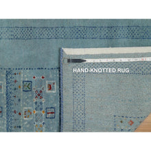 Load image into Gallery viewer, 2&#39;3&quot;x4&#39;5&quot; Sterling Blue, Modern, Lori Buft Gabbeh With Small Animal Figurines, Thick And Plush, Pure Wool, Hand Knotted, Mat, Oriental Rug FWR547920