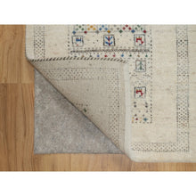 Load image into Gallery viewer, 2&#39;x3&#39;1&quot; Linen White, Modern, Hand Knotted, Lori Buft Gabbeh With Small Animal Figurines, Thick And Plush, Pure Wool, Mat, Oriental Rug FWR547926