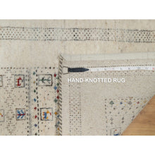 Load image into Gallery viewer, 2&#39;x3&#39;1&quot; Linen White, Modern, Hand Knotted, Lori Buft Gabbeh With Small Animal Figurines, Thick And Plush, Pure Wool, Mat, Oriental Rug FWR547926