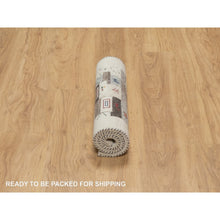 Load image into Gallery viewer, 2&#39;1&quot;x3&#39;1&quot; Linen White, Modern, Lori Buft Gabbeh With Small Animal Figurines, Thick And Plush, Pure Wool, Hand Knotted, Mat, Oriental Rug FWR547938