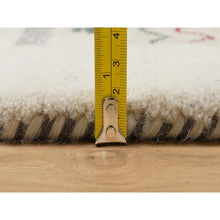 Load image into Gallery viewer, 2&#39;1&quot;x3&#39;1&quot; Linen White, Modern, Lori Buft Gabbeh With Small Animal Figurines, Thick And Plush, Pure Wool, Hand Knotted, Mat, Oriental Rug FWR547938