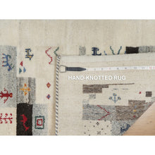 Load image into Gallery viewer, 2&#39;1&quot;x3&#39;1&quot; Linen White, Modern, Lori Buft Gabbeh With Small Animal Figurines, Thick And Plush, Pure Wool, Hand Knotted, Mat, Oriental Rug FWR547938