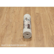 Load image into Gallery viewer, 2&#39;x3&#39;1&quot; Vista White, Hand Knotted, Modern, Lori Buft Gabbeh With Small Animal Figurines, Thick And Plush, 100% Wool, Mat, Oriental Rug FWR547944