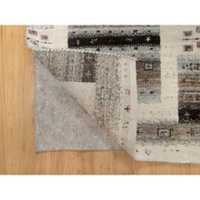 Load image into Gallery viewer, 2&#39;x3&#39; Chiffon White, Modern, Lori Buft Gabbeh With Small Animal And Human Figurines, Thick And Plush, 100% Wool, Hand Knotted, Mat, Oriental Rug FWR547950