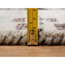 Load image into Gallery viewer, 2&#39;x3&#39; Pearl White, Hand Knotted, Lori Buft Gabbeh With Small Animal And Human Figurines, Thick And Plush, Modern, Pure Wool, Mat, Oriental Rug FWR547956