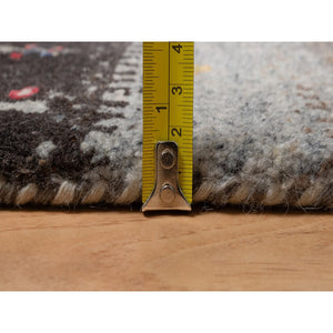 2'x3'1" Linen White, Lori Buft Gabbeh With Small Tree Design, Modern, Thick And Plush, Hand Knotted, 100% Wool, Mat, Oriental Rug FWR547968