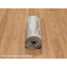 Load image into Gallery viewer, 2&#39;8&quot;x11&#39;6&quot; Pristine White, Modern, Lori Buft Gabbeh with Small Animal Figurines, Thick and Plush, 100% Wool, Hand Knotted, Runner, Oriental Rug FWR548010