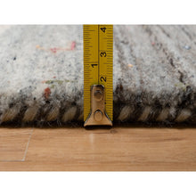 Load image into Gallery viewer, 2&#39;8&quot;x11&#39;6&quot; Pristine White, Modern, Lori Buft Gabbeh with Small Animal Figurines, Thick and Plush, 100% Wool, Hand Knotted, Runner, Oriental Rug FWR548010