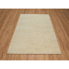 Load image into Gallery viewer, 5&#39;x6&#39;5&quot; Bone White, Modern, Plain Design, Lori Buft Gabbeh, Thick and Plush, Pure Wool, Hand Knotted, Oriental Rug FWR548022