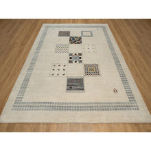 Load image into Gallery viewer, 8&#39;3&quot;x10&#39;2&quot; Seedpearl White, Modern, Soft Wool, Hand Knotted, Small Animal Figurines, Lori Buft Gabbeh, Thick And Plush, Oriental Rug FWR548028