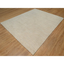 Load image into Gallery viewer, 7&#39;9&quot;x9&#39;8&quot; Bone White, Pure Wool, Lori Buft Gabbeh, Modern, Plain Design, Thick And Plush, Hand Knotted, Oriental Rug FWR548046