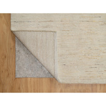 Load image into Gallery viewer, 7&#39;9&quot;x9&#39;8&quot; Bone White, Pure Wool, Lori Buft Gabbeh, Modern, Plain Design, Thick And Plush, Hand Knotted, Oriental Rug FWR548046