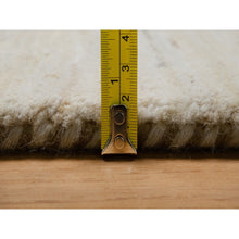 Load image into Gallery viewer, 7&#39;9&quot;x9&#39;8&quot; Bone White, Pure Wool, Lori Buft Gabbeh, Modern, Plain Design, Thick And Plush, Hand Knotted, Oriental Rug FWR548046